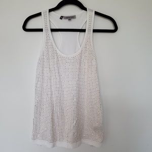 White & Gold studded tank top